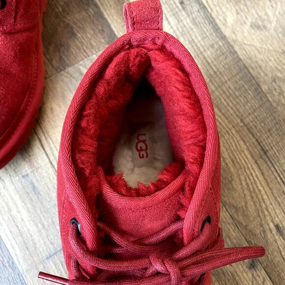UGG Women's Cherry Red Neumel Chukka Suede Boots 8 - Picture 12 of 12